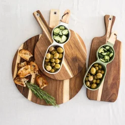 Board Rectangle Acacia with Paddle