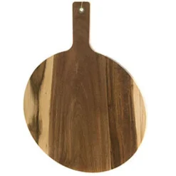 Board Round Acacia with Paddle 52cm