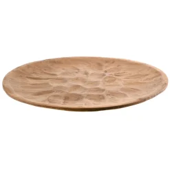 Board Round Natural Carved