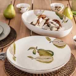 BOWL Round Ceramic Pears 30cm