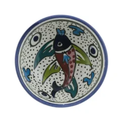 BOWL Round Fish Red/Blue/Green 10cm