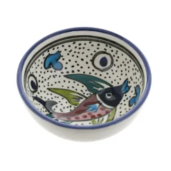 BOWL Round Fish Red/Blue/Green 10cm