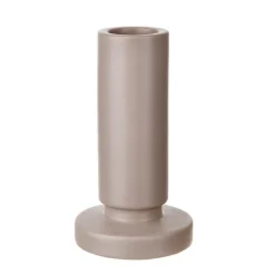 Candle Holder with Wedge Base & Matt Beige