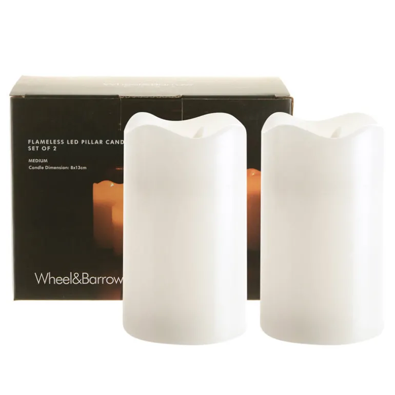 CANDLE Pillar Flameless LED 7.5x13cm SET/2