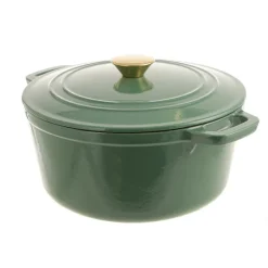 Casserole Pot Cast Iron Green 4.6L