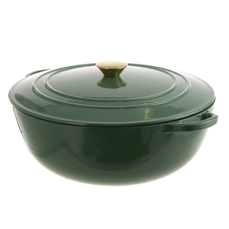 Casserole Pot Cast Iron Green 7L