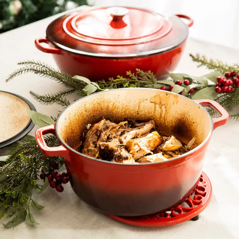 Cast Iron Pot Red 4.6L