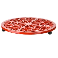 Cast Iron Trivet Red