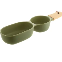 Ceramic Server Stick with Green Wood Handle