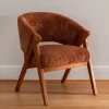 Chair Rocket Ribbed Rust 82.5cm