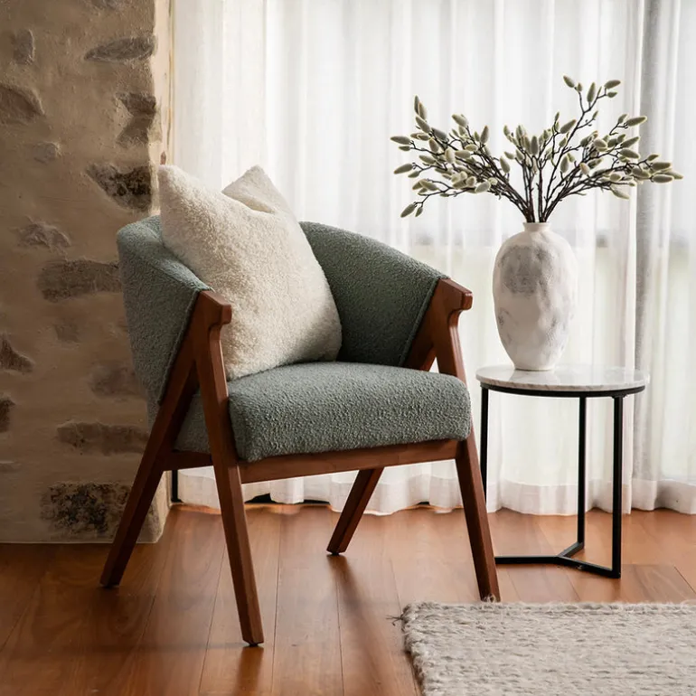 Chair Sage Green Boucle