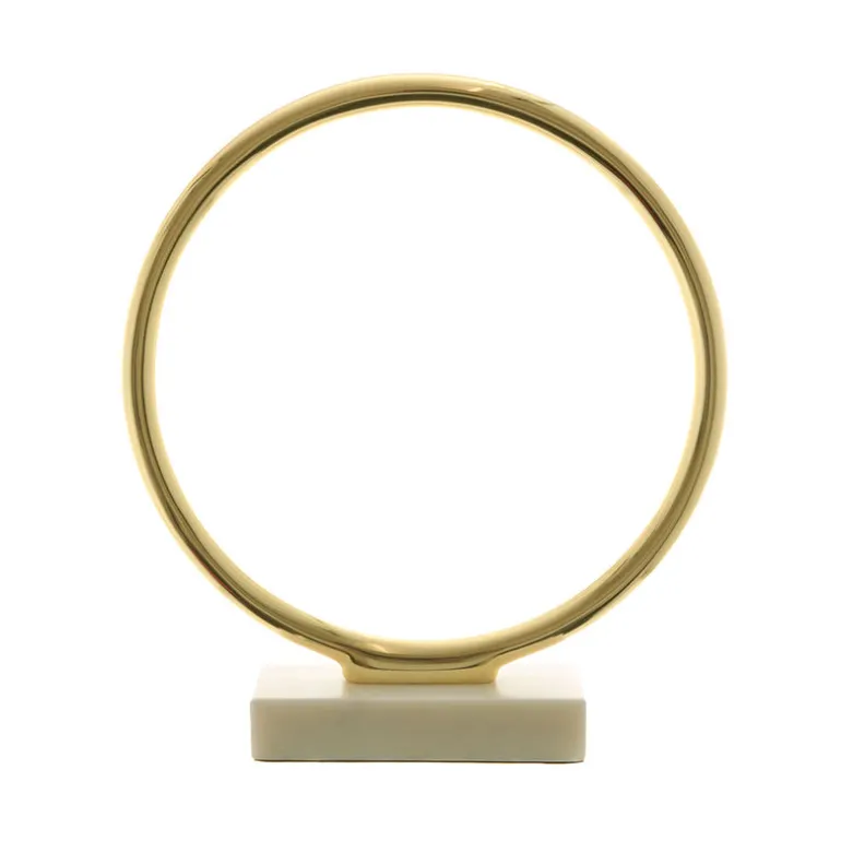 Champagne Gold Ornament on Marble Base