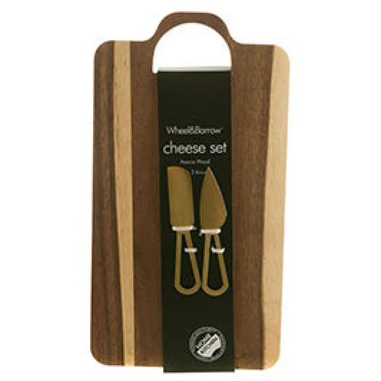 Cheese Set - Acacia Board with 2 Knives