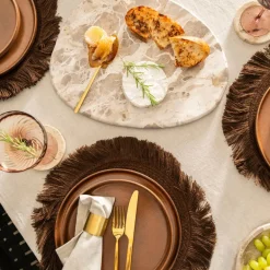 Chocolate Marble Round Coaster Set/4