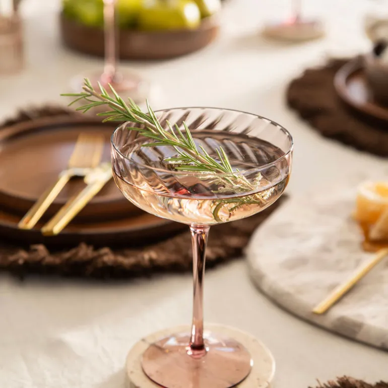 Chocolate Marble Round Coaster Set/4