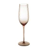 Chocolate Ribbed Swirl Champagne Glass
