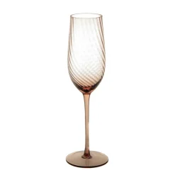 Chocolate Ribbed Swirl Champagne Glass
