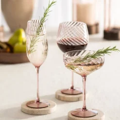 Chocolate Ribbed Swirl Champagne Glass