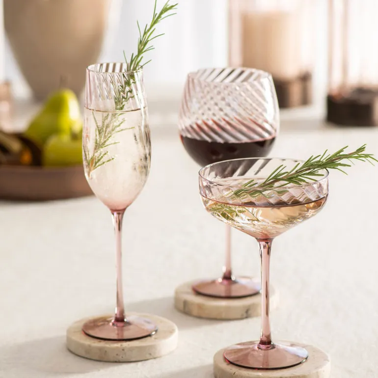 Chocolate Ribbed Swirl Champagne Glass