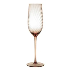 Chocolate Ribbed Swirl Champagne Glass