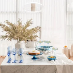 Coupe Glass Cornflower Blue