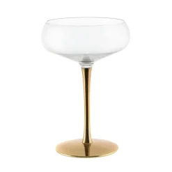 Coupe Glass Gold Stem