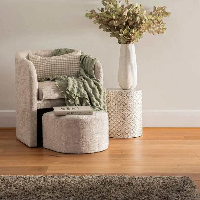 Cushion Check Natural 30cm