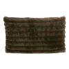 Cushion Rib Faux Rabbit Fur Chocolate