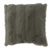 Cushion Subtle Rib Faux Rabbit Fur Dove Grey