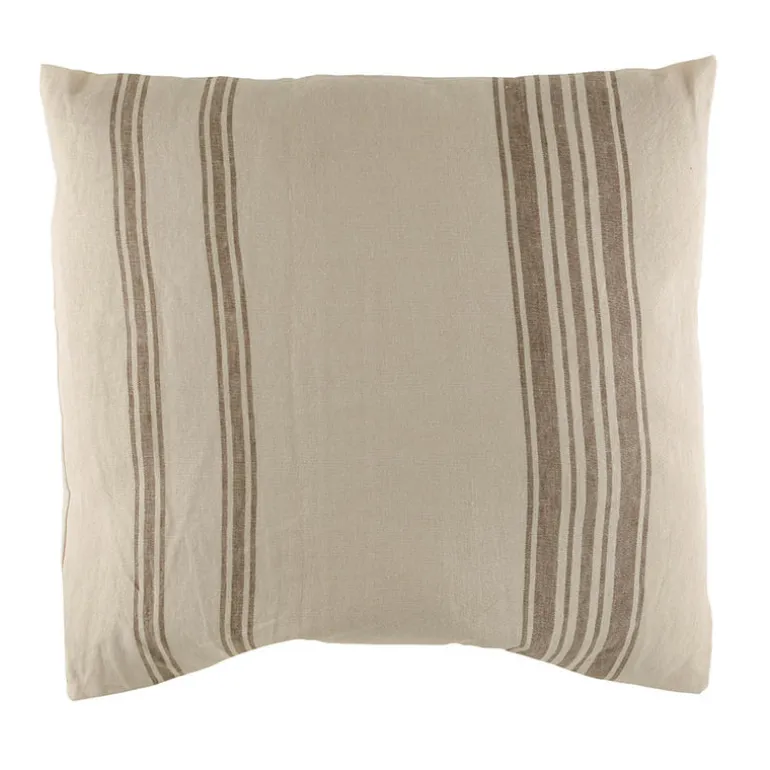 Cushion White/Beige Stripes