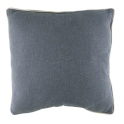 Cushion with Blue/White Piping 50cm