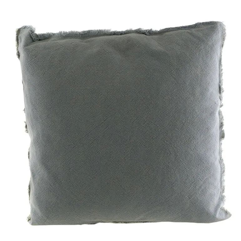CUSHION with Fringe Blue 50x50cm