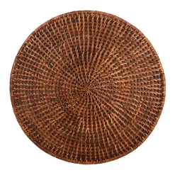 Dark Brown Round Rattan Placemat