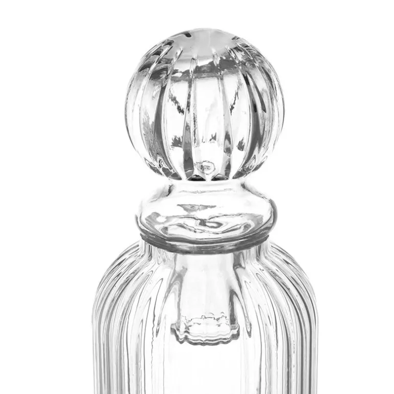 DECANTER Ribbed with Ball Stopper 9x30cm