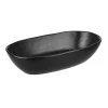 Deeo Oval Black Bowl