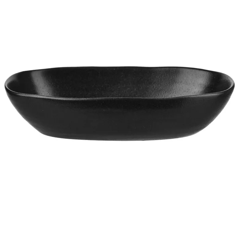 Deeo Oval Black Bowl