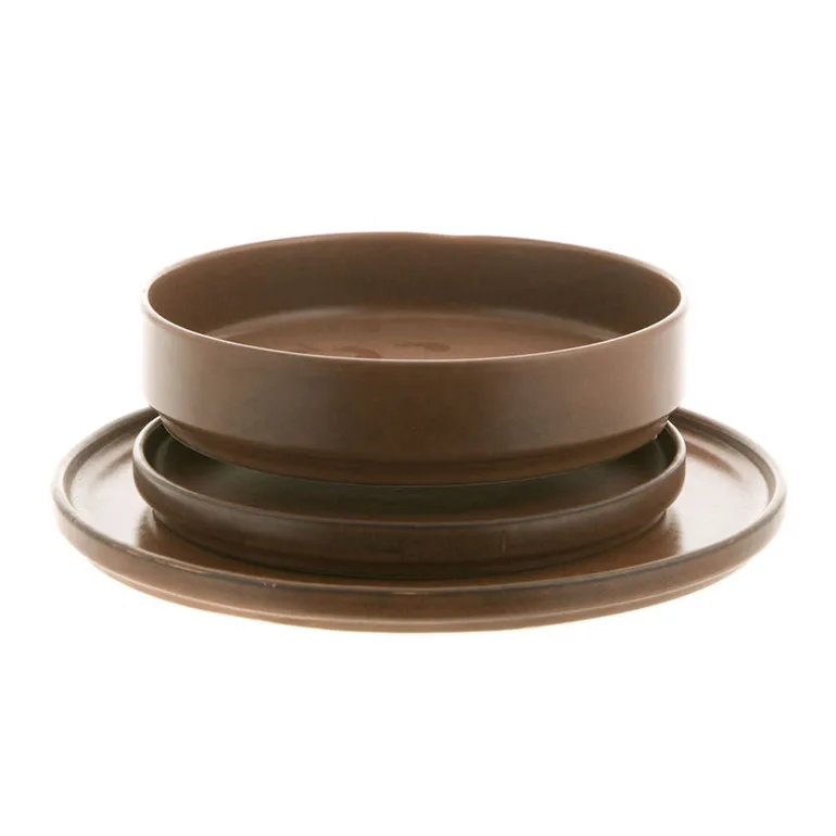 Dinner Set Stoneware Straight Leather 12pce