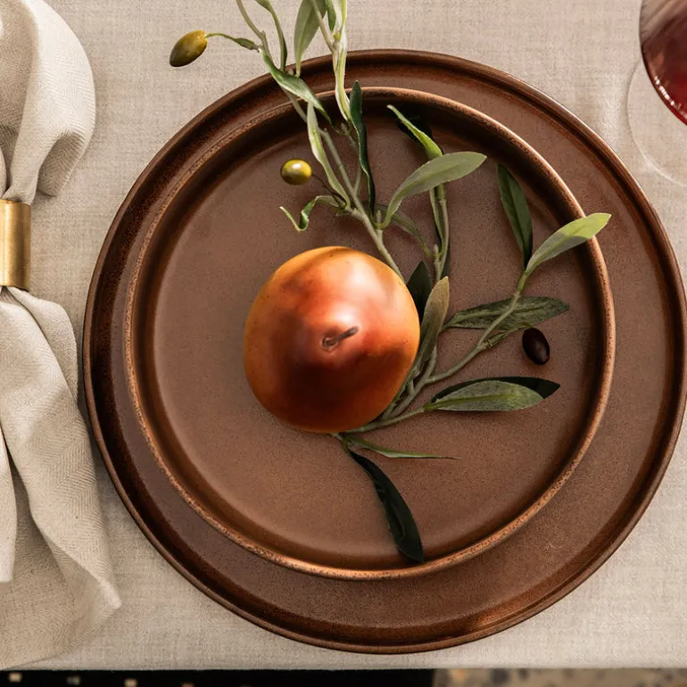 Dinner Set Stoneware Straight Leather 12pce