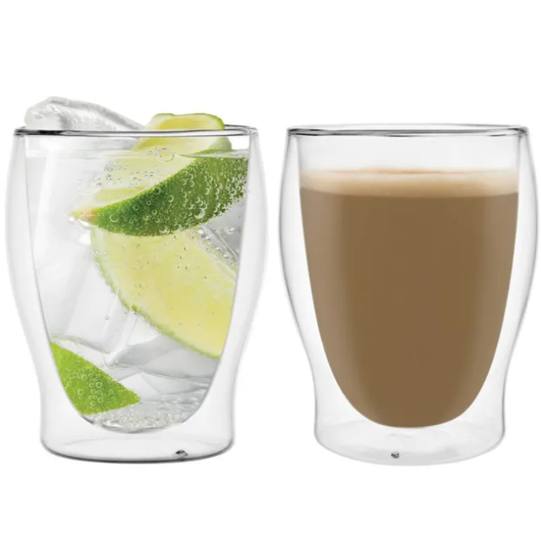 Double Wall Coffee Glass Set Medium