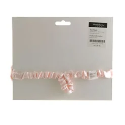 Dusty Rose Faux Rabbit Fur Eye Mask with Satin Back