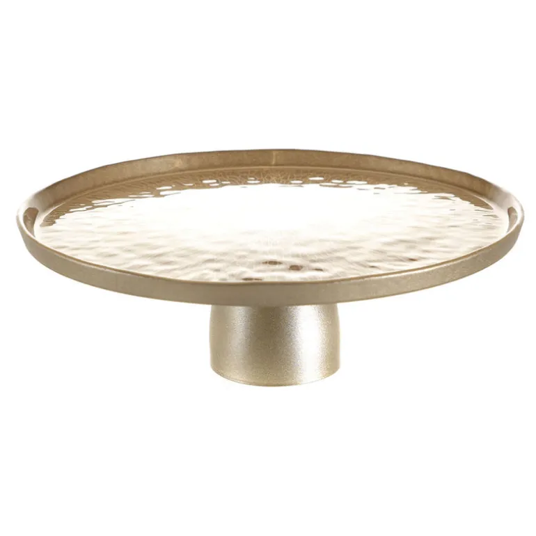 Footed Plate Duomo Gold 28cm