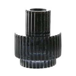 Glass Candle Holder Black