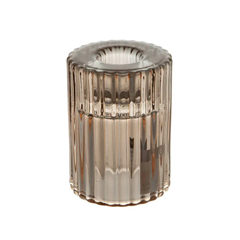 Glass Candle Holder Chocolate