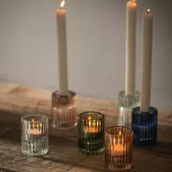 Glass Candle Holder Clear