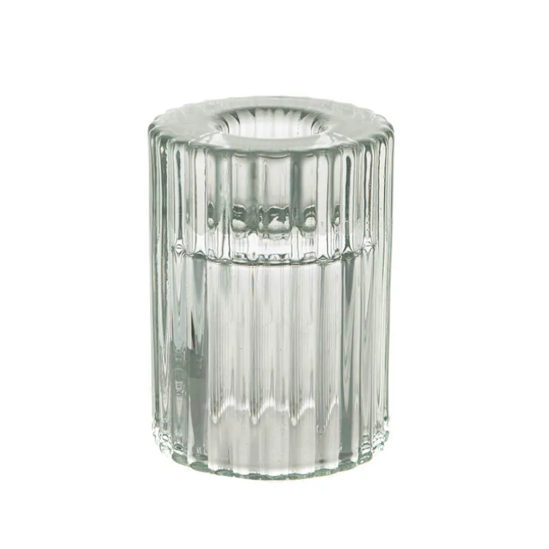 Glass Candle Holder Clear
