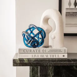 Glass Knot Ornament Blue