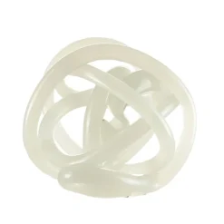 Glass Knot Ornament White