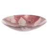 Glass Splash Bowl Wine & Pink 30cm