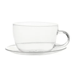 Glass Tea Cup & Saucer