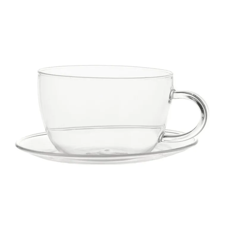 Glass Tea Cup & Saucer